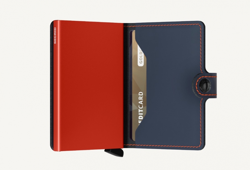 Secrid Miniwallet, Nightblue Orange