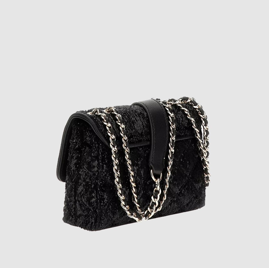 Guess Giully Mini 2 Comp Convertible Flap, Black