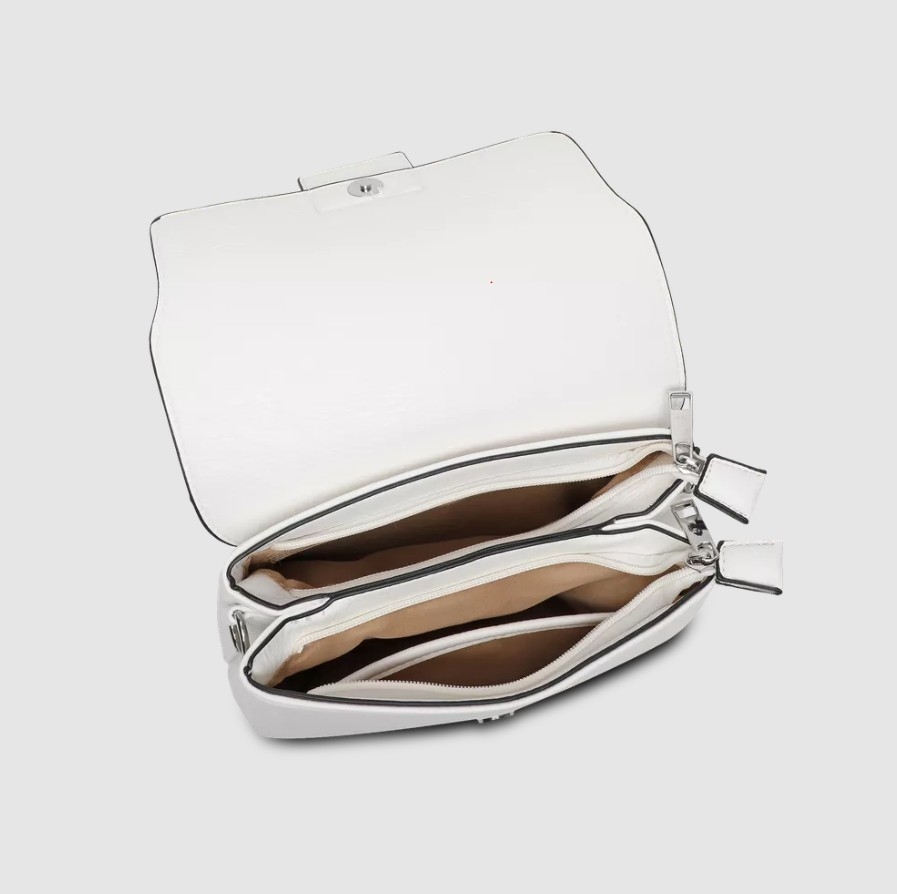 Duffy Flap Bag, Hvit