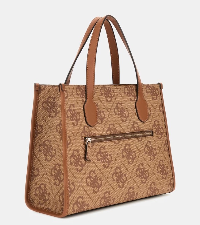 Guess Izzy 2 Comp Tote, Latte Logo