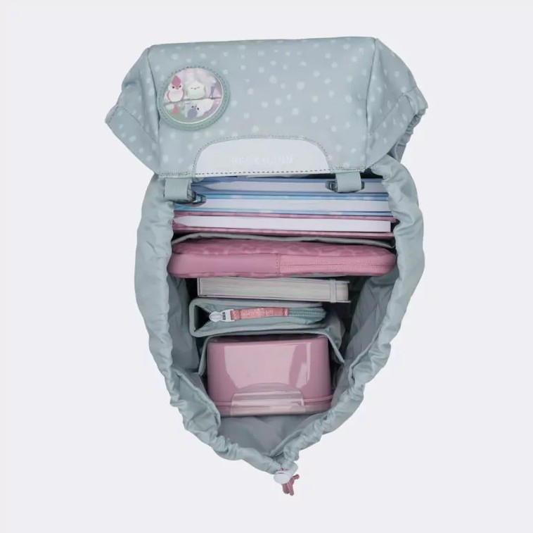 Beckmann Skolesekk Classic 22L, Forest Deer Dusty Mint