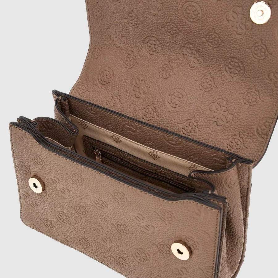 Guess Cresidia Convertible Crossbody Flap, Dark Taupe