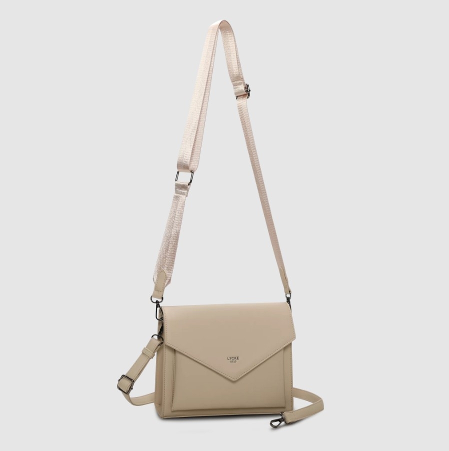 Lycke Flap Bag Levanger, Beige