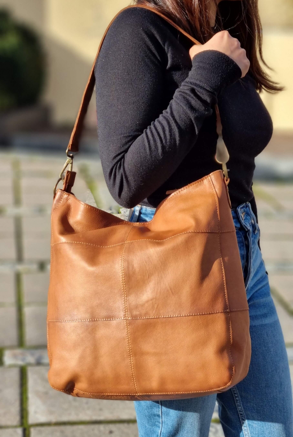 House of Sajaco Hobo Skinnveske, brun