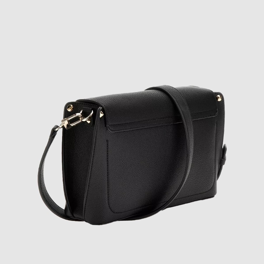 Guess Meridian Flap Crossbody, Black