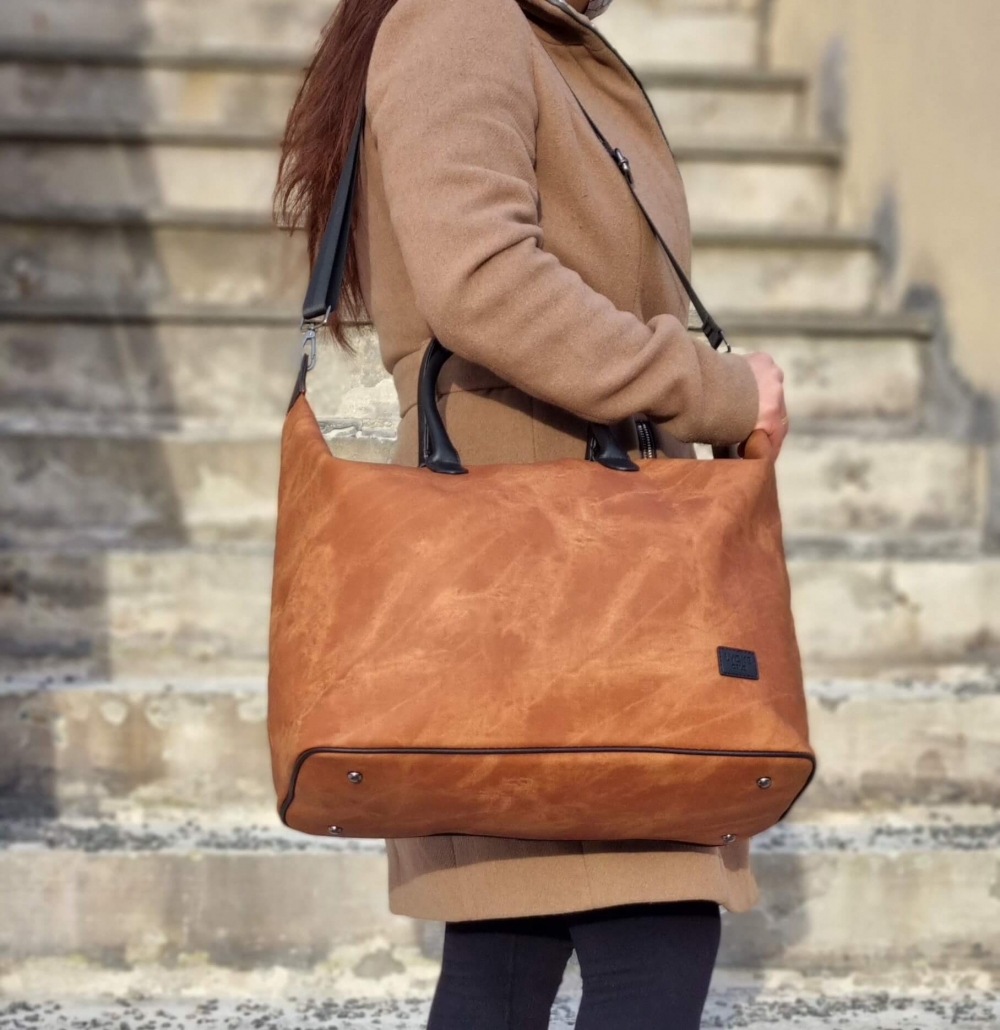 Lycke Weekendbag,cognac