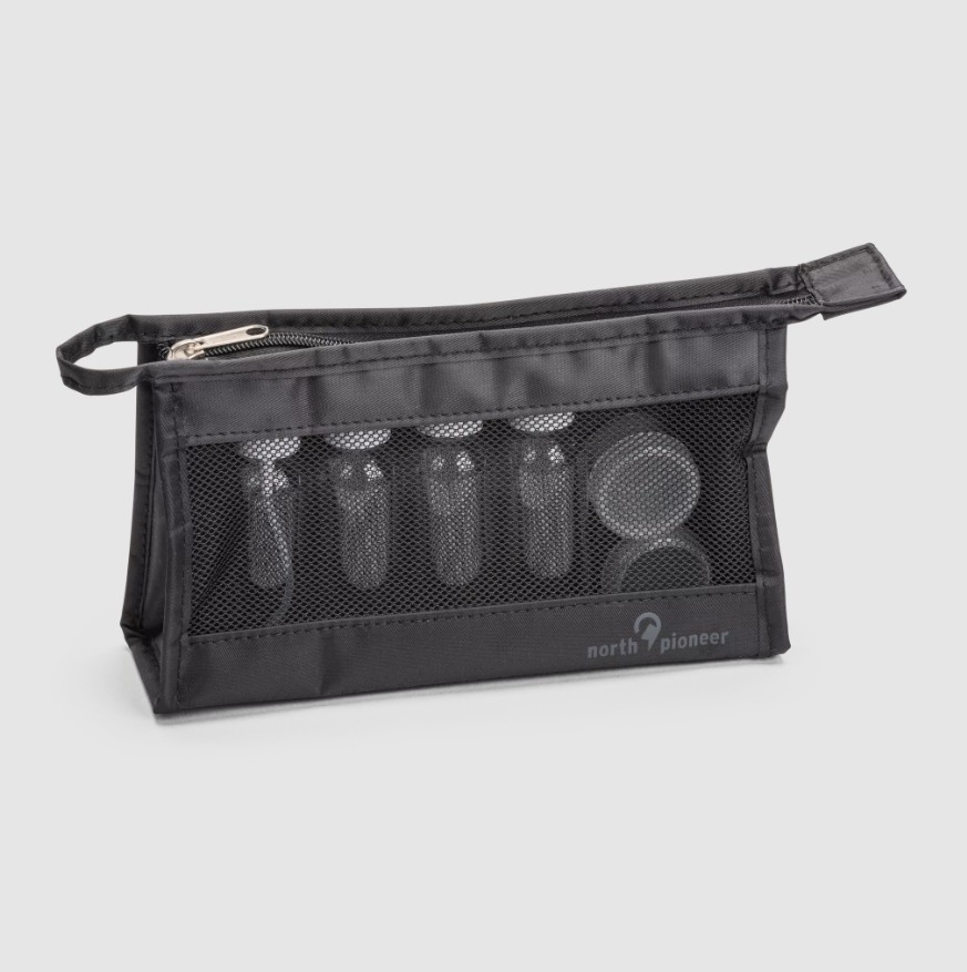 North Pioneer Toiletry Kit  Bottles, Black