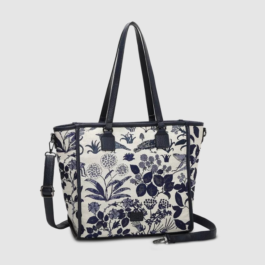 Lycke Tote Bag Flora, Blå