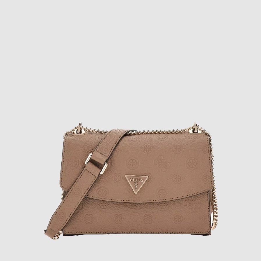 Guess Cresidia Convertible Crossbody Flap, Dark Taupe