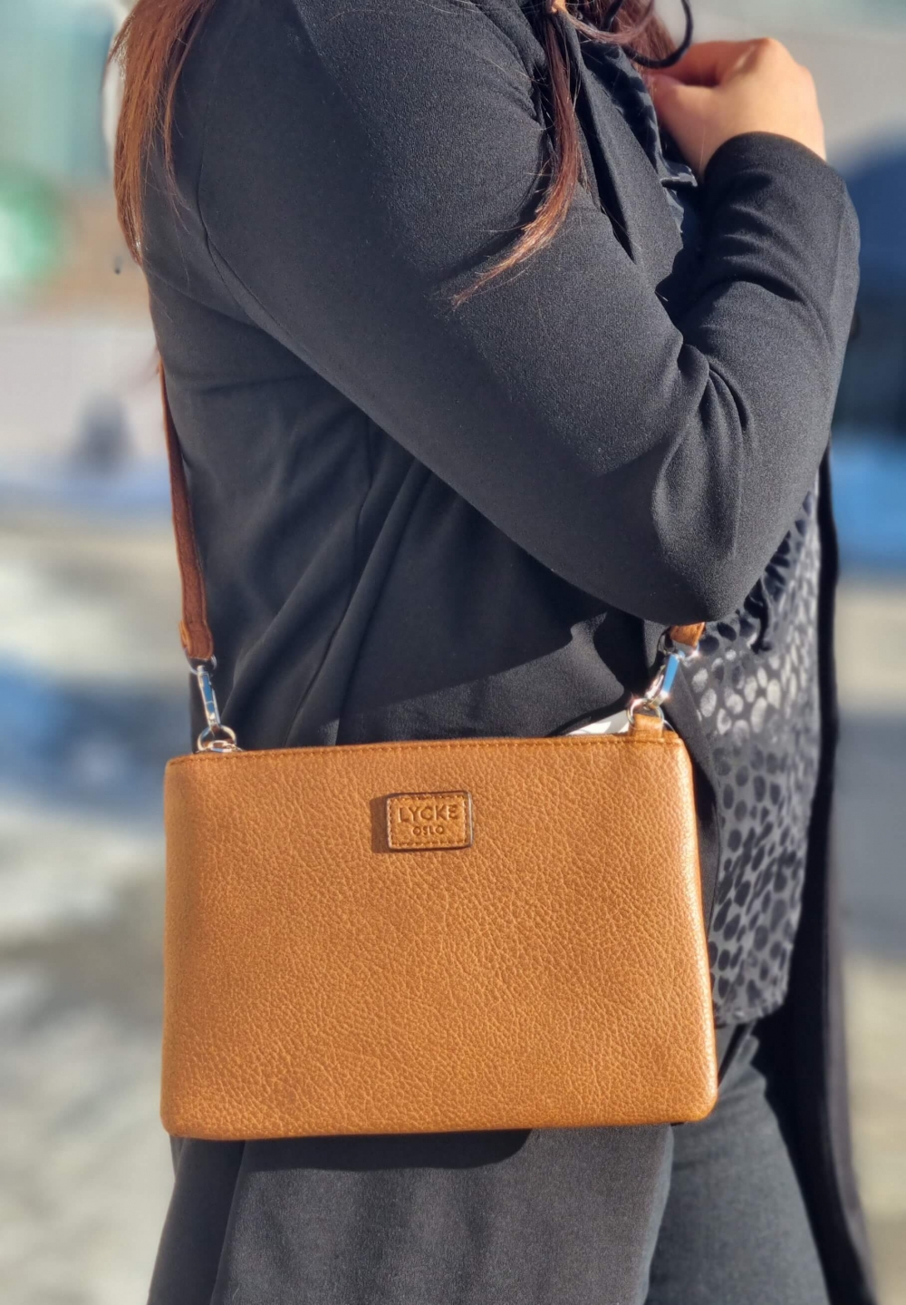 Lycke Nora Clutch Veske, cognac