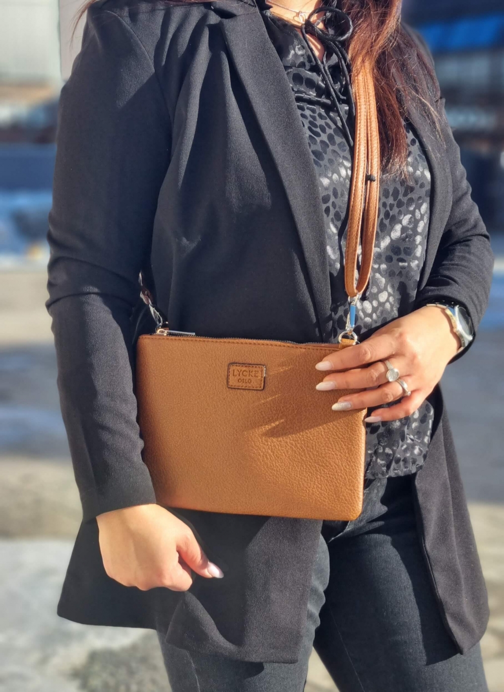 Lycke Nora Clutch Veske, beige