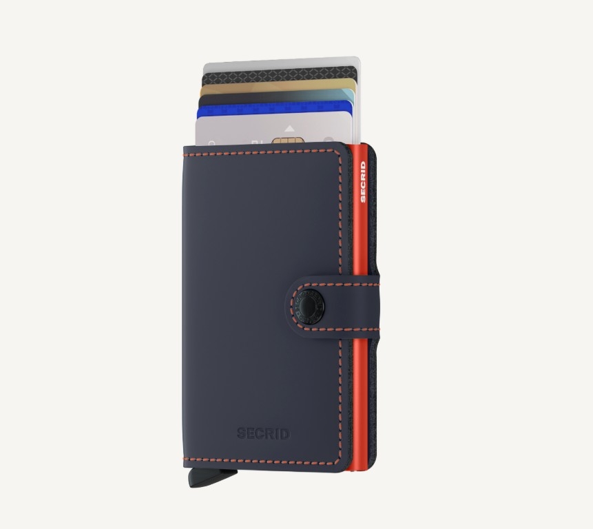 Secrid Miniwallet, Nightblue Orange
