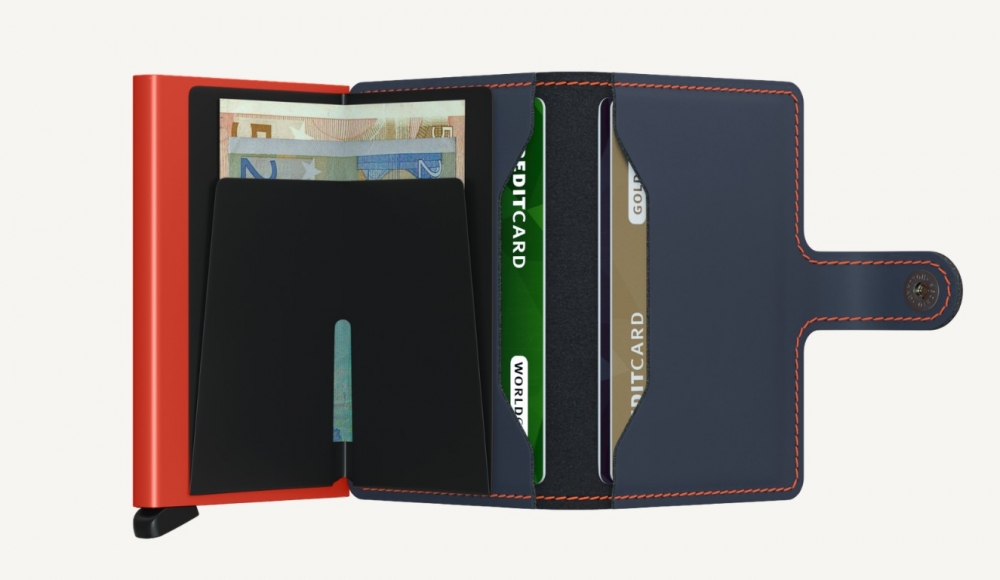 Secrid Miniwallet, Nightblue Orange