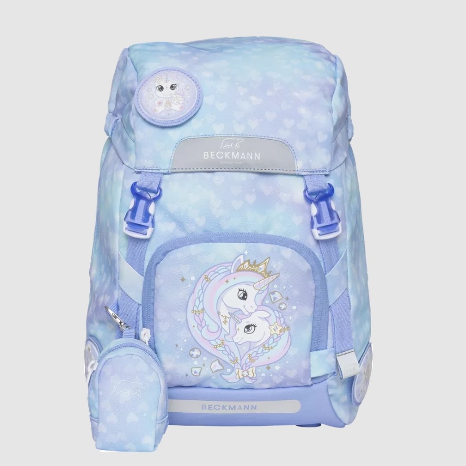 Beckmann Skolesekk Classic 22L, Unicorn Princess Ice Blue